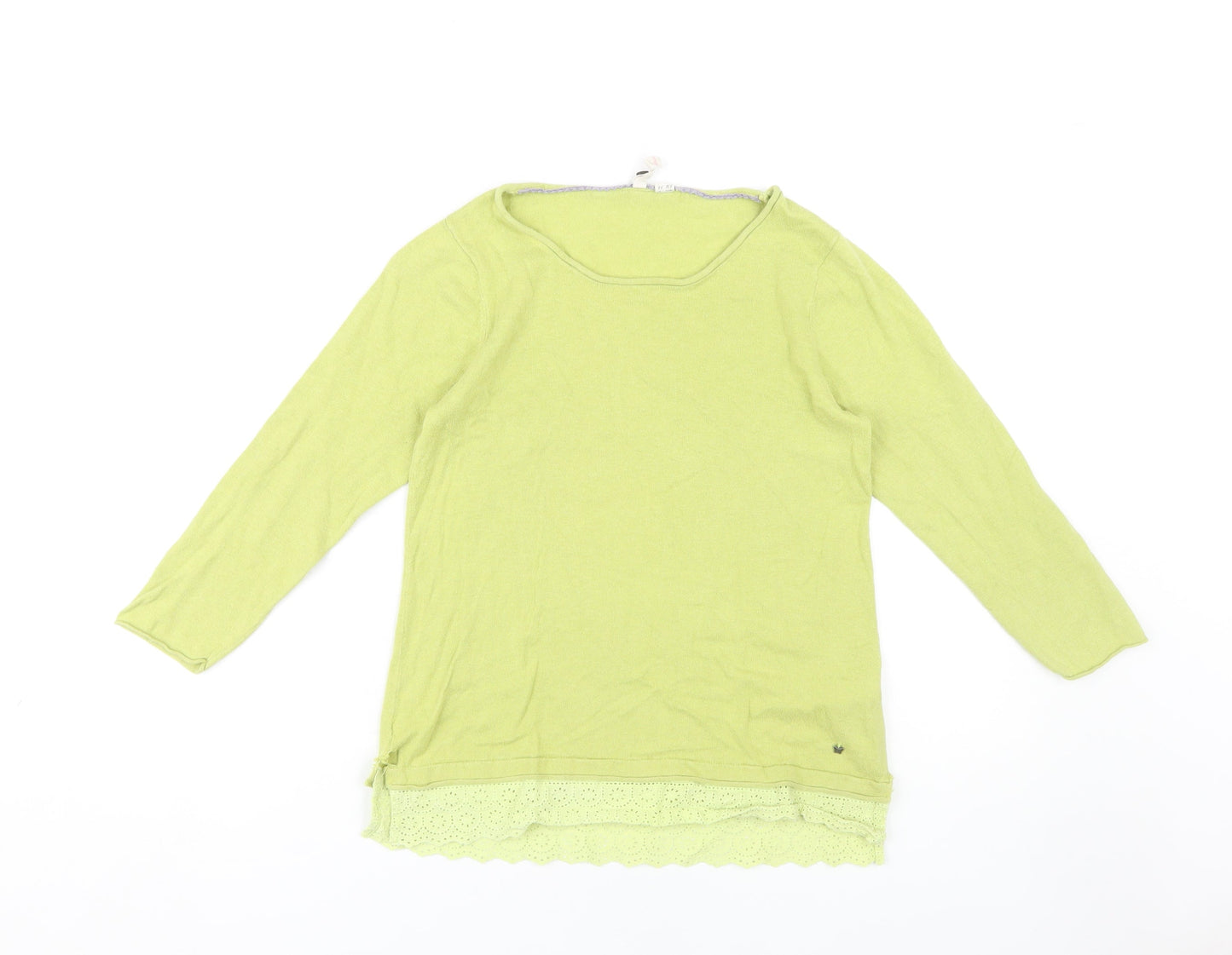 Womens UK Size 8 White Stuff Green Basic T-Shirt