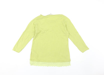 Womens UK Size 8 White Stuff Green Basic T-Shirt