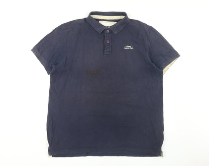 Weird Fish Men's Blue XL Cotton Polo Shirt