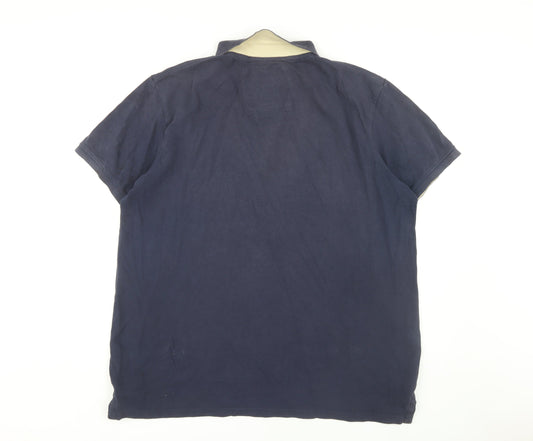 Weird Fish Men's Blue XL Cotton Polo Shirt