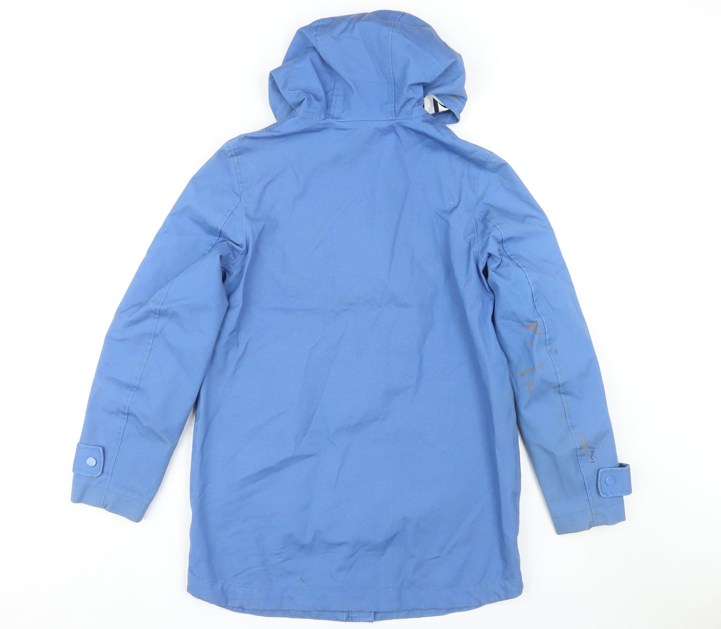 Womens UK Size 8 Joules Blue Rain Coat