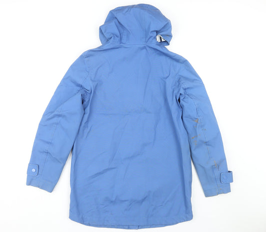 Womens UK Size 8 Joules Blue Rain Coat
