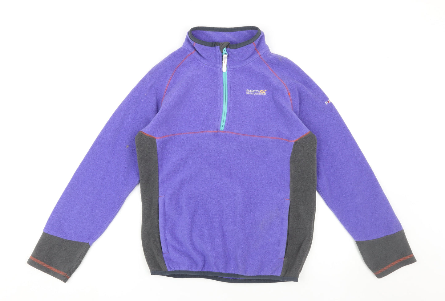 Regatta Women's Purple 1/4 Zip Sweatshirt Size L