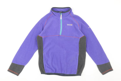 Regatta Women's Purple 1/4 Zip Sweatshirt Size L