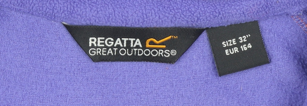 Regatta Women's Purple 1/4 Zip Sweatshirt Size L