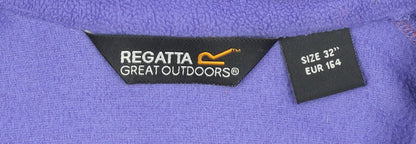 Regatta Women's Purple 1/4 Zip Sweatshirt Size L