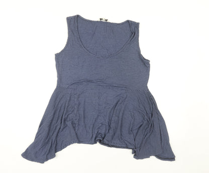 Womens UK Size S Kew 159 Blue Basic Tank