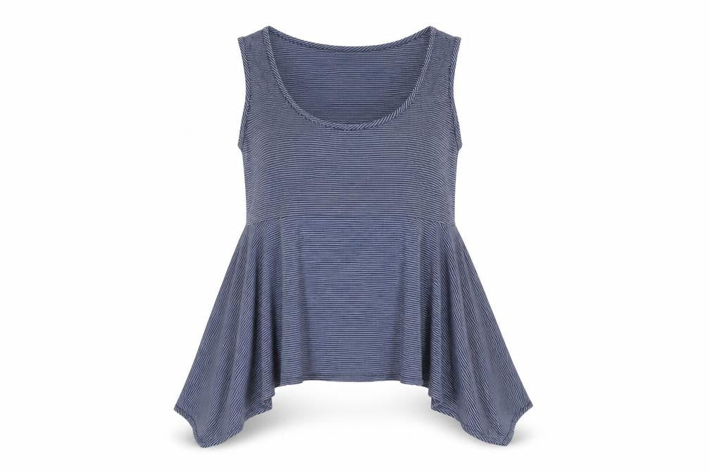 Womens UK Size S Kew 159 Blue Basic Tank