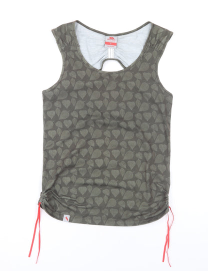 Womens UK Size S Trespass Green Basic Tank
