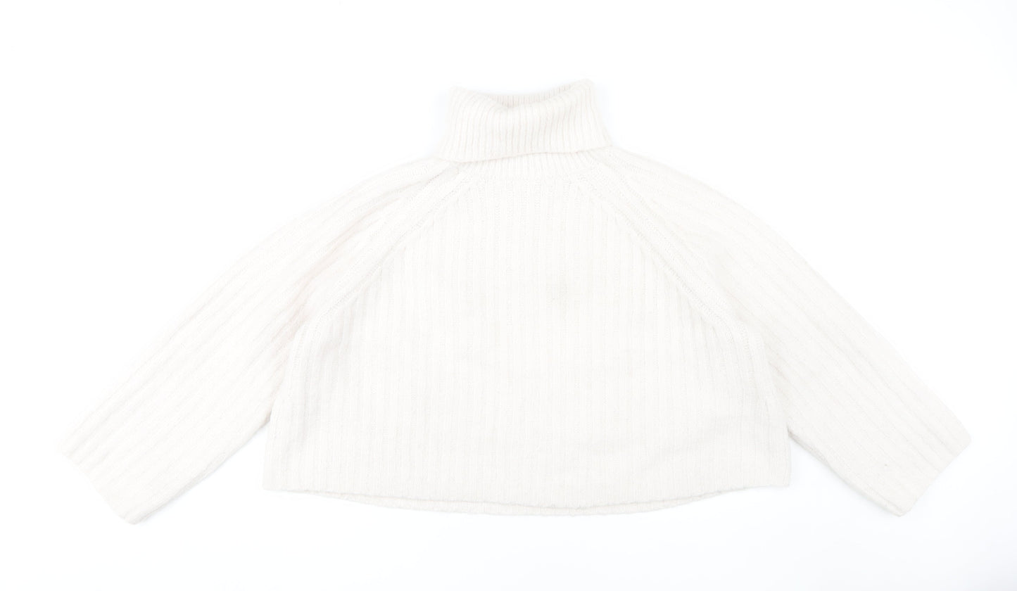 Womens UK Size M Zara White Pullover Jumper