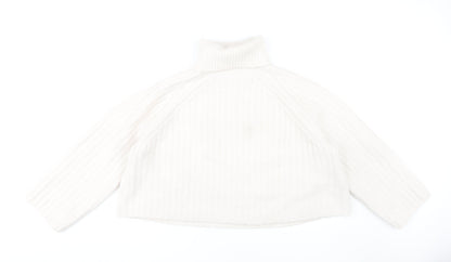 Womens UK Size M Zara White Pullover Jumper
