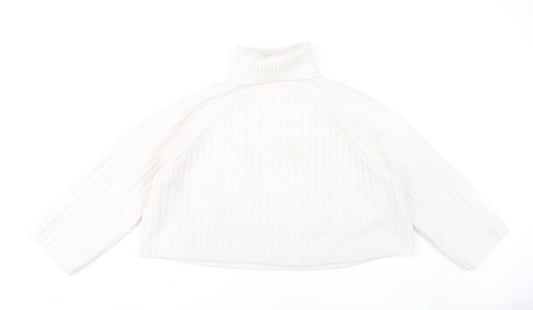 Womens UK Size M Zara White Pullover Jumper