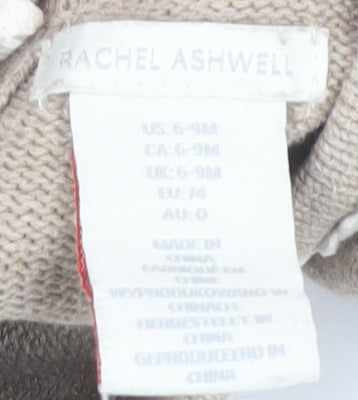 Rachel Ashwell Beige Baby Dress with Bow, 6-9 Months