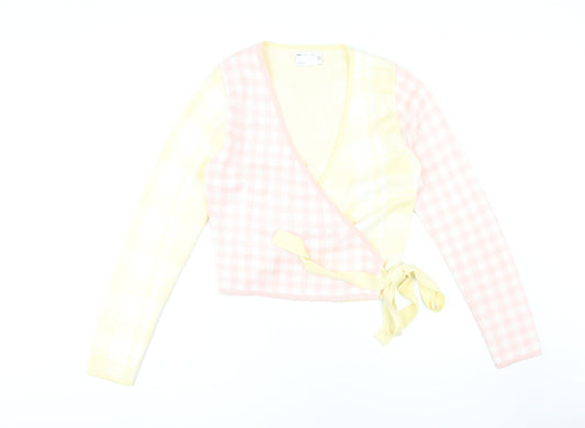 ASOS Design Women's Multicoloured Wrap Jumper - UK 8