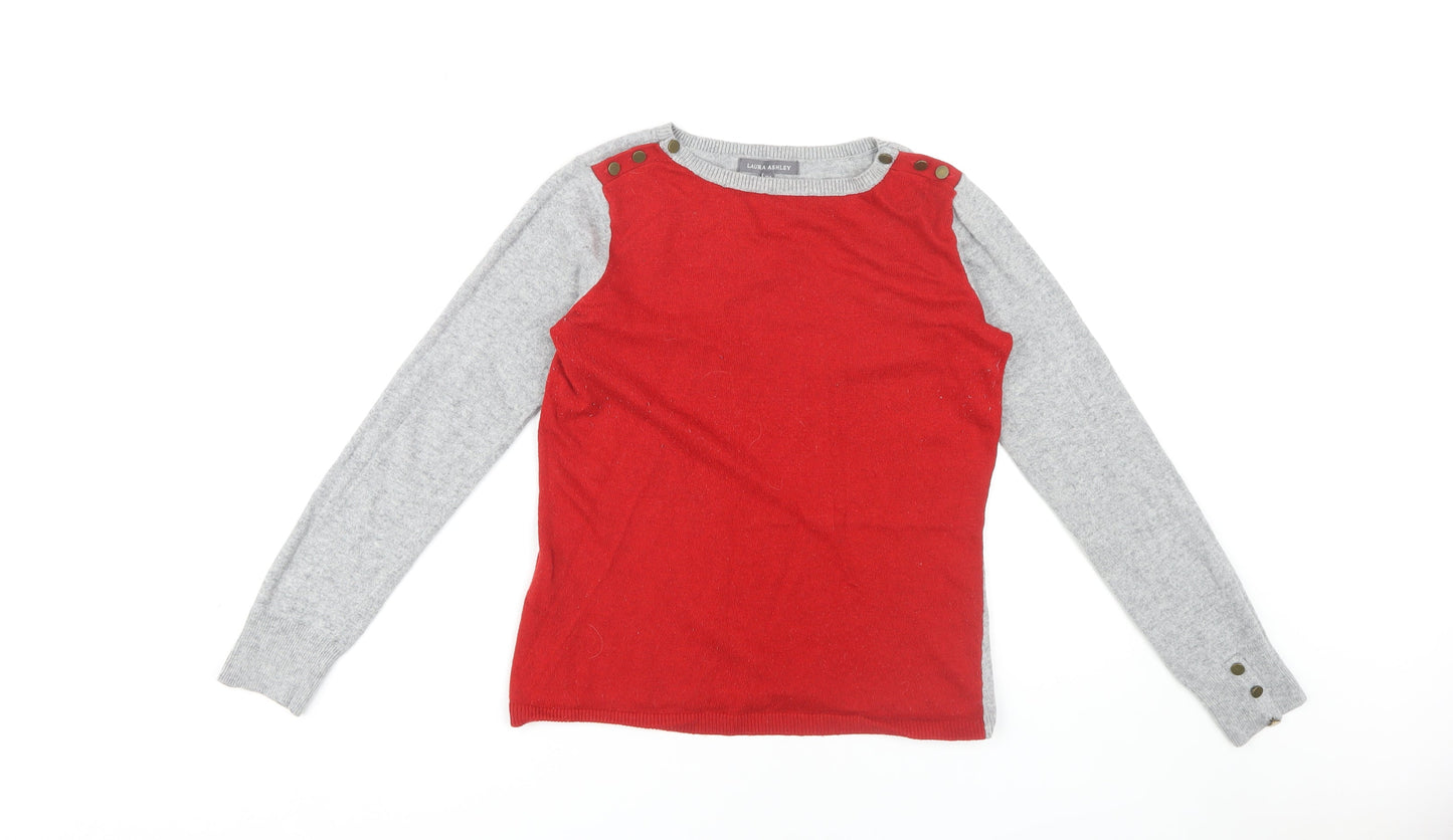 Womens UK Size 8 Laura Ashley Red Pullover Jumper