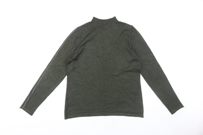 Liverpool Women's Green Mock Neck Pullover Jumper M
