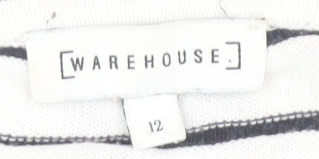 Womens UK Size 12 Warehouse White Cardigan Jumper