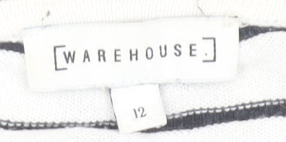 Womens UK Size 12 Warehouse White Cardigan Jumper