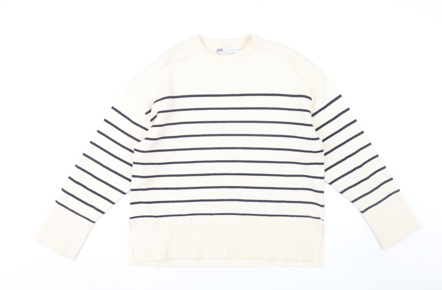 Womens UK Size 12 Zara Ivory Pullover Jumper