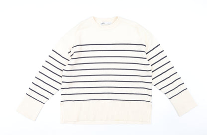 Womens UK Size 12 Zara Ivory Pullover Jumper