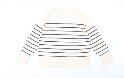 Womens UK Size 12 Zara Ivory Pullover Jumper