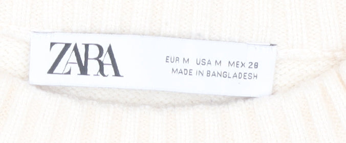Womens UK Size 12 Zara Ivory Pullover Jumper