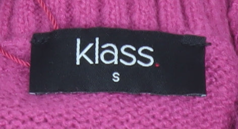 Womens UK Size S Klass Pink Pullover Jumper