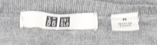 Uniqlo Men's Grey Wool V-Neck Pullover Jumper M