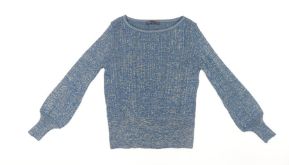 Womens UK Size M Marks and Spencer Blue Pullover Jumper