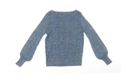 Womens UK Size M Marks and Spencer Blue Pullover Jumper