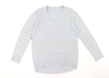 Womens UK Size S Oasis Grey Pullover Jumper