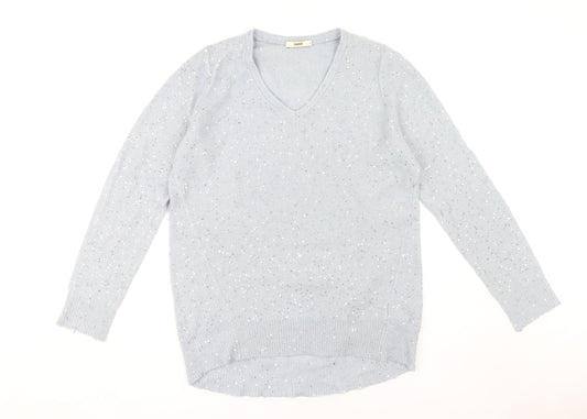 Womens UK Size S Oasis Grey Pullover Jumper