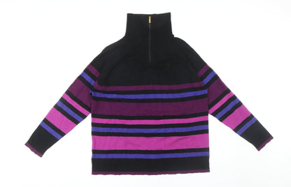 Isle Collection Men's Multicoloured Stripe Pullover M