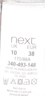 Womens UK Size 10 NEXT Grey Pullover Jumper