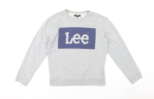 Mens UK Size S Lee Grey Pullover Sweatshirt