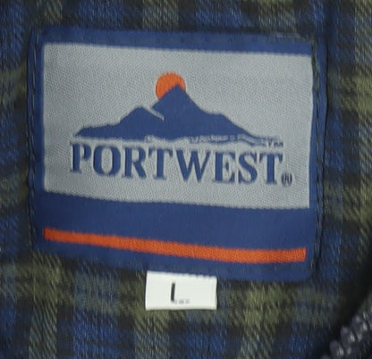 Mens UK Size L Portwest Blue Rain Coat