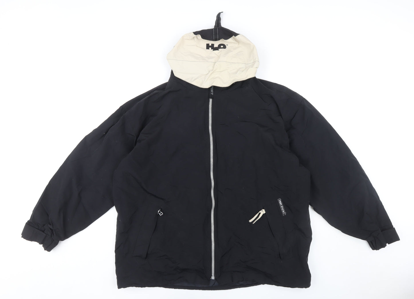 H2O Unisex Black Nylon Puffer Jacket M Waterproof