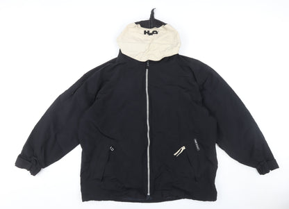 H2O Unisex Black Nylon Puffer Jacket M Waterproof