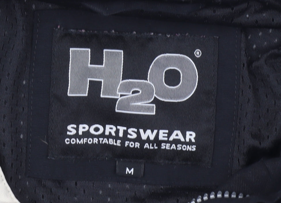 H2O Unisex Black Nylon Puffer Jacket M Waterproof