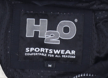 H2O Unisex Black Nylon Puffer Jacket M Waterproof