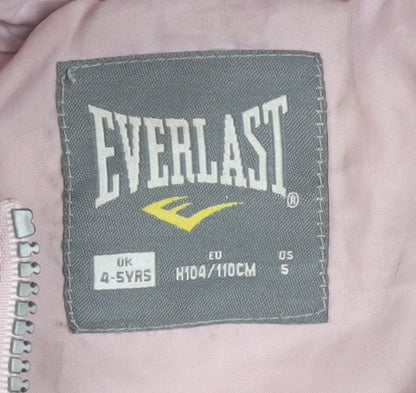 Everlast Girls Pink Hooded Puffer Jacket 4-5 Years