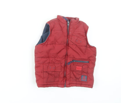 Rebel Active Boys Red Bodywarmer 2-3 Years Sleeveless Jacket