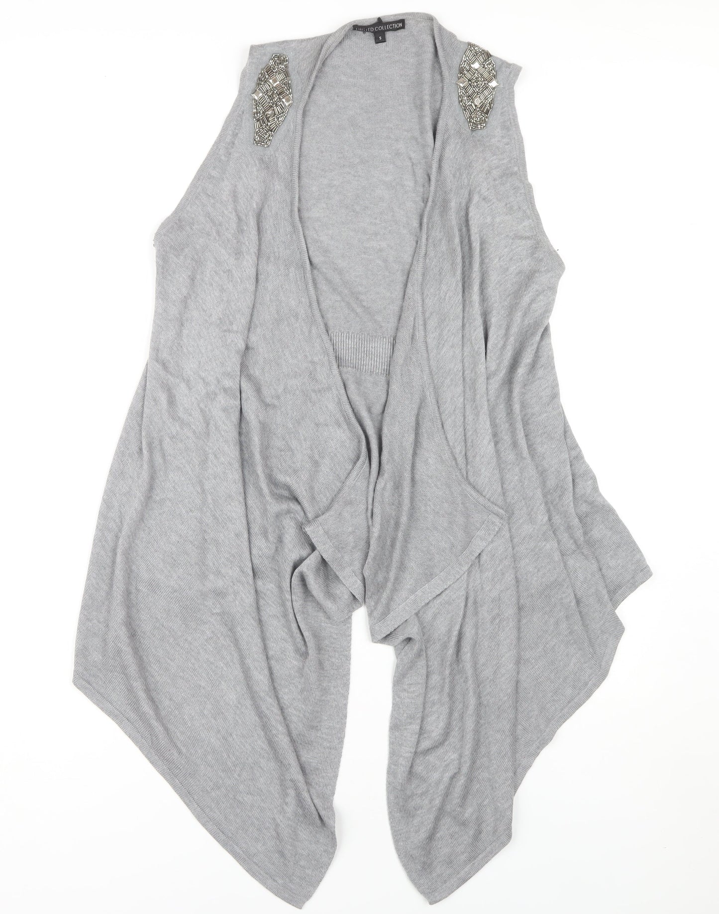 Womens UK Size S Marks and Spencer Grey Cape Jumper