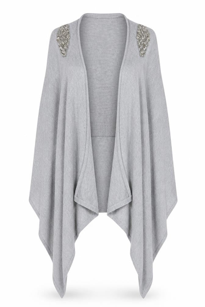 Womens UK Size S Marks and Spencer Grey Cape Jumper