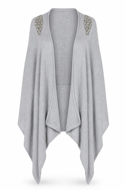 Womens UK Size S Marks and Spencer Grey Cape Jumper