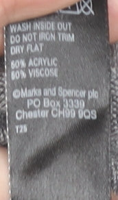 Womens UK Size S Marks and Spencer Grey Cape Jumper