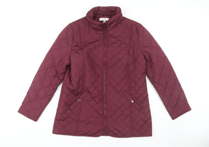 Womens UK Size 12 Julipa Red Quilted Coat