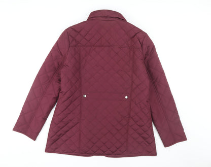 Womens UK Size 12 Julipa Red Quilted Coat