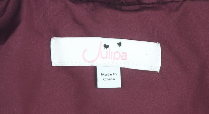 Womens UK Size 12 Julipa Red Quilted Coat