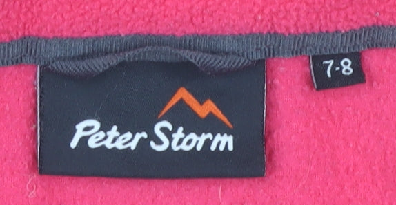 Peter Storm Girls Pink Fleece Jacket 7-8 Years